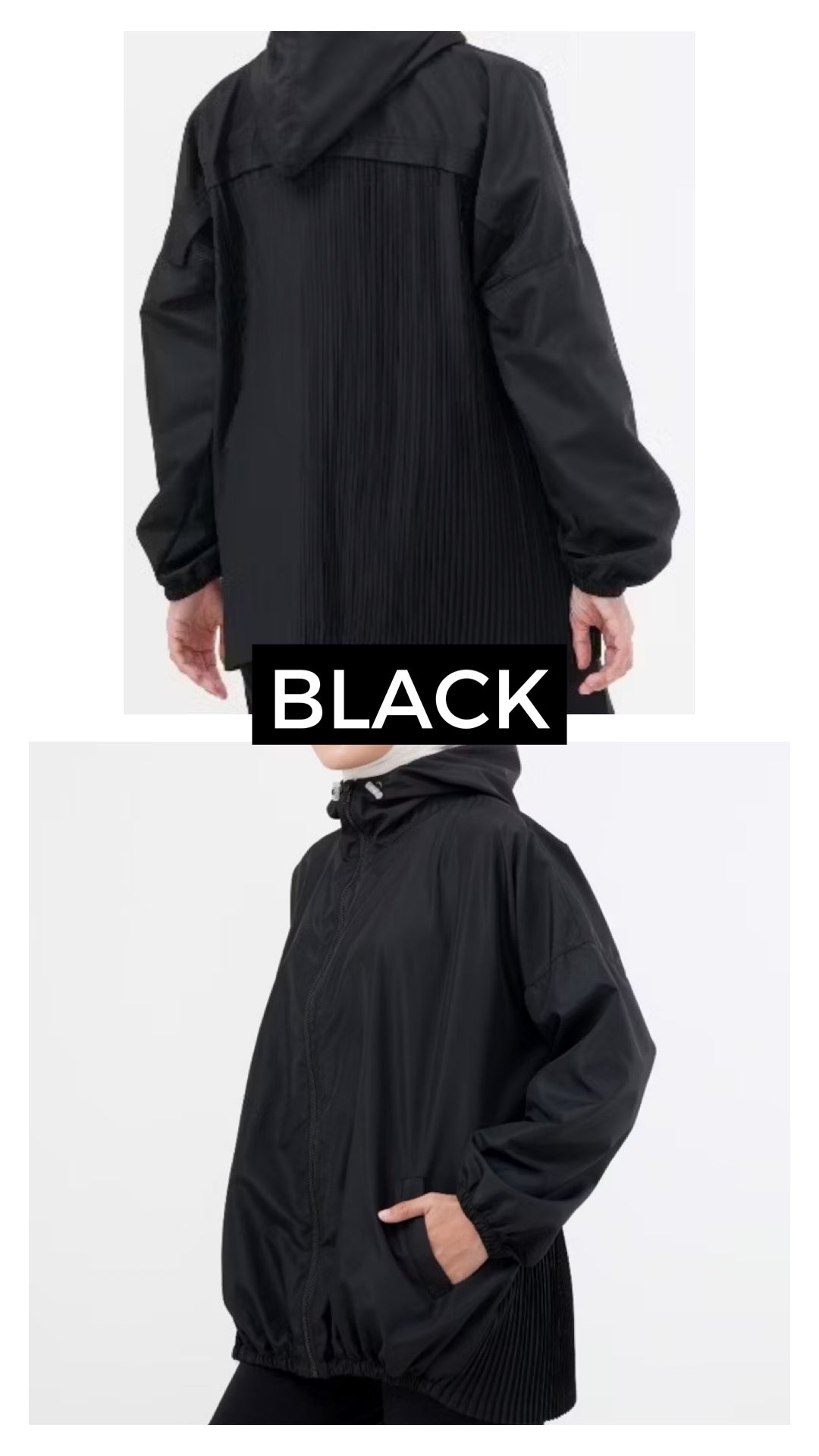 OVERSIZED PLAIN PLEATED JACKET