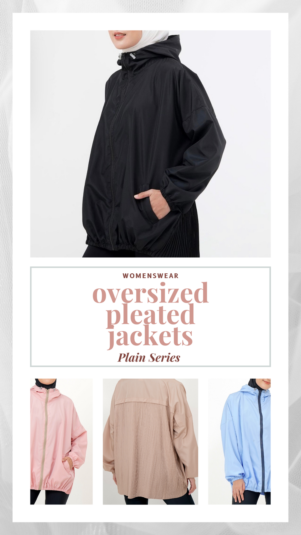 OVERSIZED PLAIN PLEATED JACKET